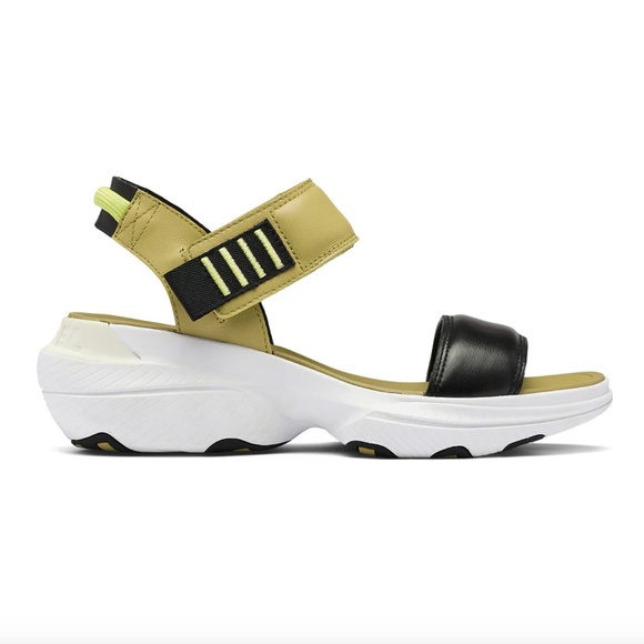 NWOT Sorel Explorer Blitz Stride Leather Sandal Olive - Picture 2 of 8